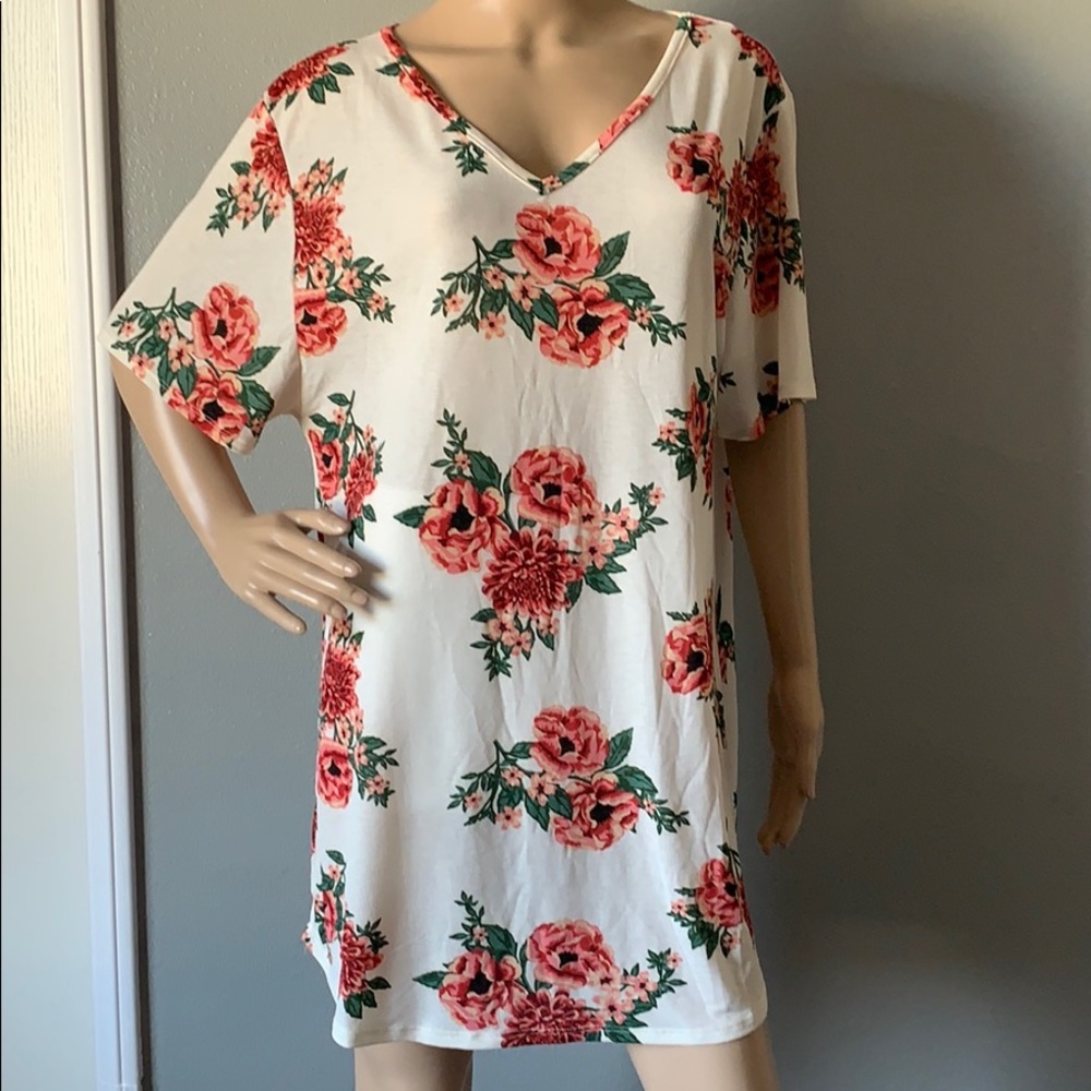 FRUMOS Long Floral Shirt